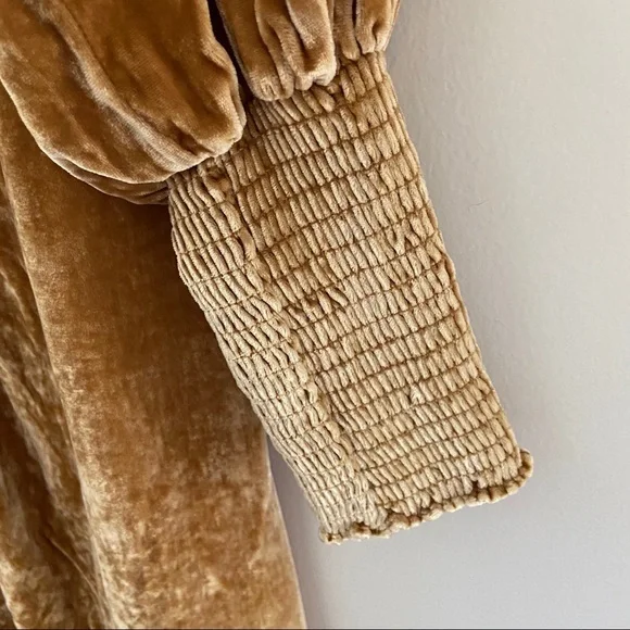 Reformation Boheme Long Sleeve Velvet Wrap Dress - Picture 9 of 16